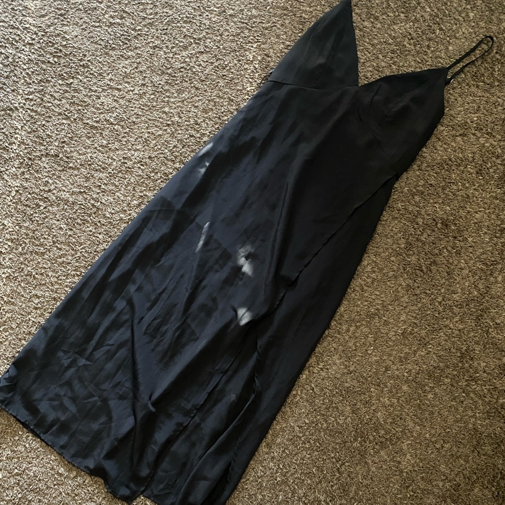 Princess Polly Black Asymmetrical Slip Dress
